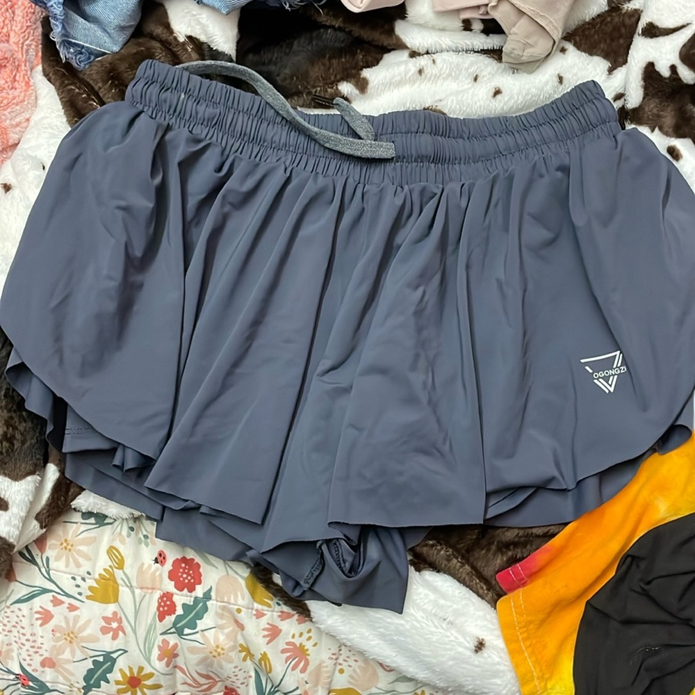 Flowy skirt with shorts underneath